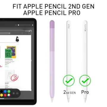 Delidigi Case for Apple Pencil Pro (2024) and Apple Pencil 2nd Generation Gradient Color Silicone Protective Cover Sleeve Accessories Compatible with iPencil Magnetic Charging and Double Tap