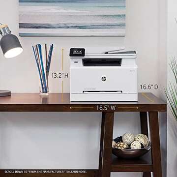 HP LaserJet Pro M281fdw All-in-One Wireless Color Laser Printer, Works with Alexa (T6B82A)