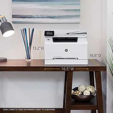 HP LaserJet Pro M281fdw All-in-One Wireless Color Laser Printer, Works with Alexa (T6B82A)