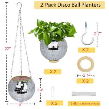 Tialero Disco Ball Planters for Vibrant Indoor & Outdoor Decor
