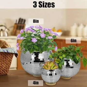 Tialero Disco Ball Planters for Vibrant Indoor & Outdoor Decor