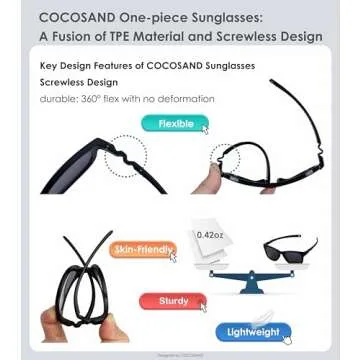 COCOSAND Polarized Baby Sunglasses with Strap 100% UV Protection for Infant Toddler Girls & Boys Age 0-12months, Black