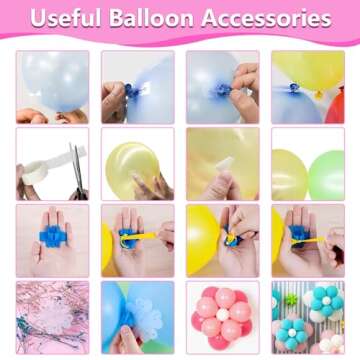 SINBEE Balloon Pump, Balloon Pump Electric, Portable Dual Nozzle Electric Blower Air Pump Inflator for Party Decoration. Faster and Save Time [110V~120V, 600W, Rose Red]