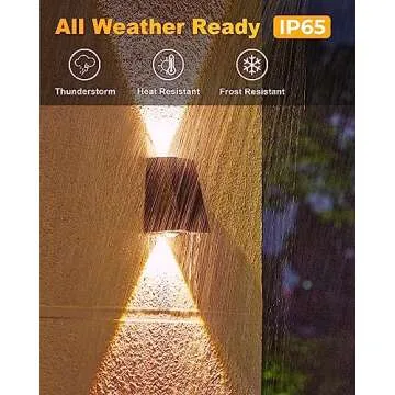 LIHLEE Solar Outdoor Wall Lights - Elegant & Waterproof Design