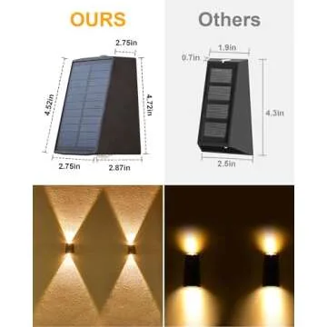 LIHLEE Solar Outdoor Wall Lights - Elegant & Waterproof Design
