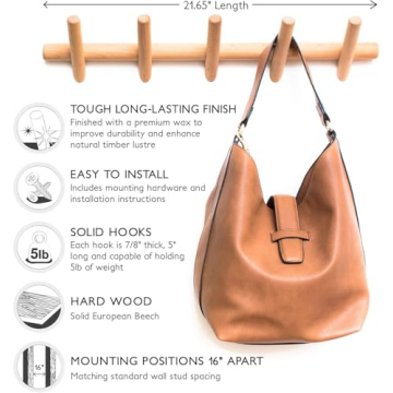 Eden & Co Stylish Wall Mounted Coat Rack for Home