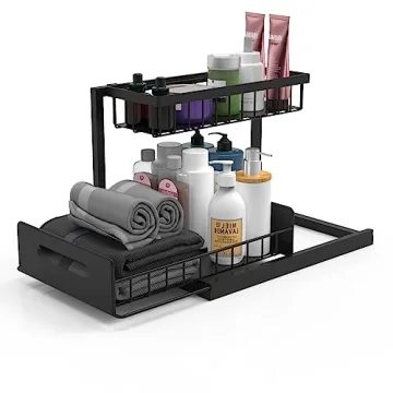 Bukfen Under Sink Organizer for Kitchen and Bathroom Storage