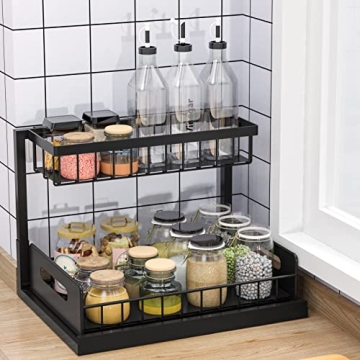 Bukfen Under Sink Organizer for Kitchen and Bathroom Storage