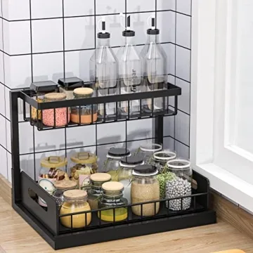 Bukfen Under Sink Organizer for Kitchen and Bathroom Storage
