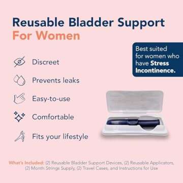 Revive Bladder Support for Women | Discreetly Control Leaks for up to 12 Hours | Supports Stress Incontinence | Comfortable Alternative to Pads & Liners, Reusable & Easy-to-Use | 1 Pack, 31 Day Supply