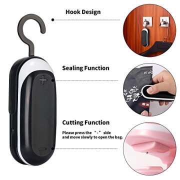 Mini Bag Sealer Set - 3 Portable Heat Vacuum Sealers for Food Storage