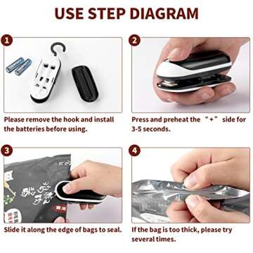 Mini 3-Pack Bag Sealer Set for Food Storage and Cutting