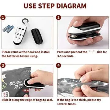 Mini 3-Pack Bag Sealer Set for Food Storage and Cutting