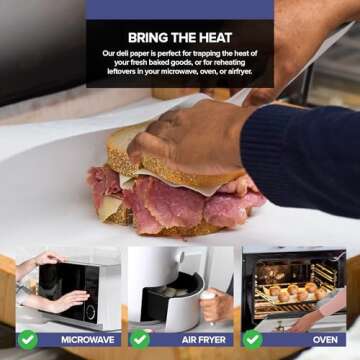 500 Count Eco-Friendly Deli Wax Paper Sheets for Food