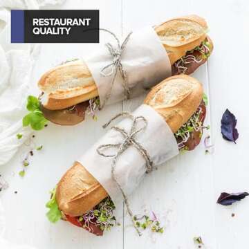 500 Count Eco-Friendly Deli Wax Paper Sheets for Food