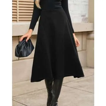 Kate Kasin Women's Midi Skirt - Stylish Fall Winter Essential