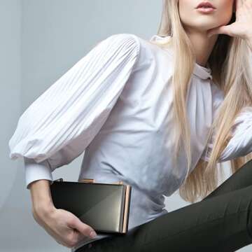 WJCD Clear Acrylic Box Clutch with Golden Chain