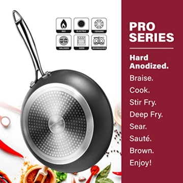 Granitestone Pro Non Stick Frying Pans Set - 8 10 12 Inch Set