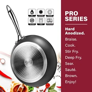 Granitestone Pro Non Stick Frying Pans Set - 8 10 12 Inch Set