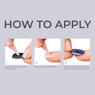 KISS Salon Acrylic French, Press-On Nails, Nail glue included, 'Squared', Light Pink, Medium Size, C...