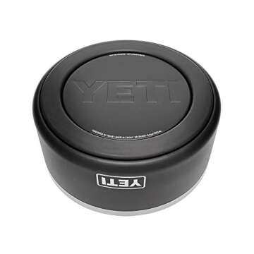 YETI Boomer 8, Stainless Steel, Non-Slip Dog Bowl, Holds 64 Ounces, Black