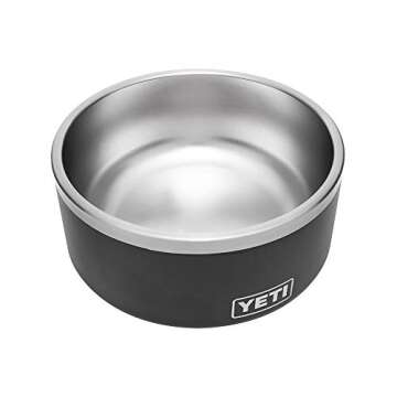 YETI Boomer 8, Stainless Steel, Non-Slip Dog Bowl, Holds 64 Ounces, Black