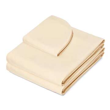 Saloniture 3-Piece Microfiber Massage Table Sheet Set - Premium Facial Bed Cover - Includes Flat and...