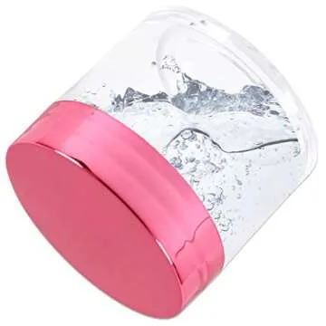 Beauticom 1 oz Acrylic Round Clear Jars with Rose Gold Lids