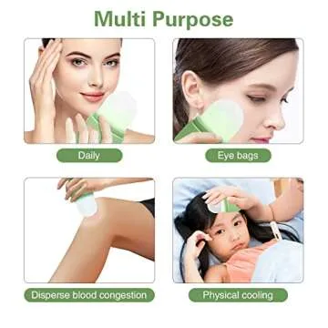 Ice Face Roller, Ice Roller for Face and Eye,Gifts for Mom,Face Roller Skin Care,Naturally Tone and Tighten,Silicone Facial Massage Ice Mold,Reusable Face Massage,Ice Mold for Face Beauty (Green)