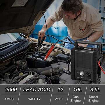 ZunDian ZD-529 Jump Starter 2000 Amps with Air Compressor and Solar Power