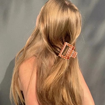 Ahoney Checkered Hair Claw Clips Y2K Style for Women Girls