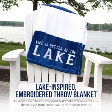 Life is Better at The Lake Plush Blanket 50x60"