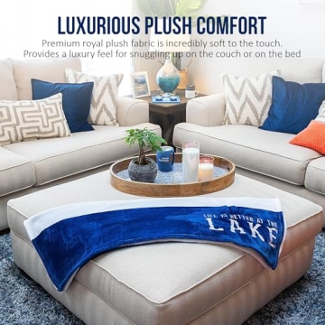 Life is Better at The Lake Plush Blanket 50x60"