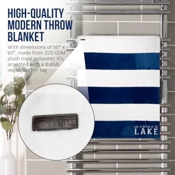 Life is Better at The Lake Plush Blanket 50x60"