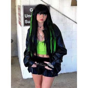 Aelfric Eden Womens Leather Jacket Black Oversized Varsity Bomber Jacket Men Streetwear 90s Vintage Coats