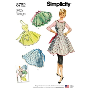 Stylish Simplicity 8762 Vintage Aprons A for All Sizes