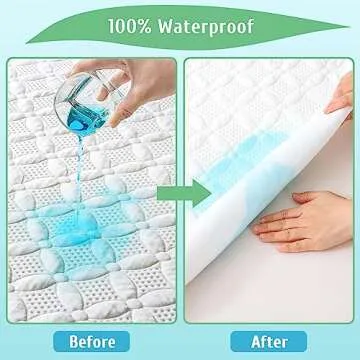 Lunsing 2 Pack Twin Mattress Protector, Soft Breathable Waterproof Twin Mattress Pad Cover, 6-16 in Deep Pockets