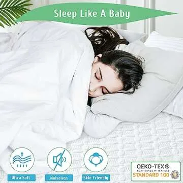 Lunsing 2 Pack Twin Mattress Protector, Soft Breathable Waterproof Twin Mattress Pad Cover, 6-16 in Deep Pockets