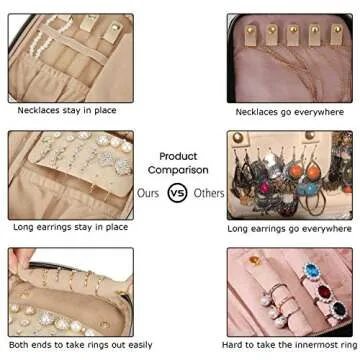 BAGSMART Compact Jewelry Organizer for Travel and Gifts