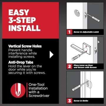 Kwikset Halifax Entry Door Handle with Lock and Key, Secure Keyed Reversible Lever Exterior, For Front Entrance and Bedrooms, Venetian Bronze, Pick Resistant Smartkey Rekey Security and Microban