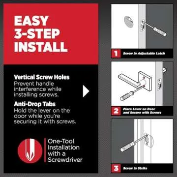 Kwikset Halifax Keyed Door Handle with Stylish Security