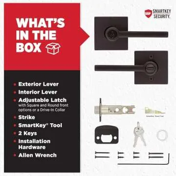 Kwikset Halifax Keyed Door Handle with Stylish Security