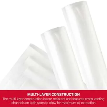 Nesco VS-07V Vacuum Sealer Bag Variety Pack, Bag/Roll Combo, Clear