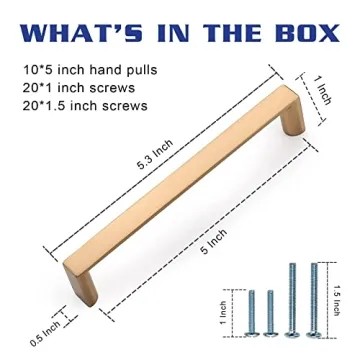 KNOKLOCK Elegant Champagne Bronze 5 Inch Cabinet Pulls