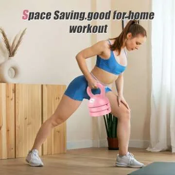 Cisleb Adjustable Kettlebell Weight Set: 3-in-1 Kettlebells (5lbs 8lbs 12lbs) for Home Gym Full-Body Workout Strength Training Weight Loss | Good for Beginners & Women Men