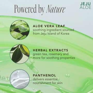 The Face Shop Jeju Aloe Soothing Gel | Multi-use Moisturizing & Soothing Gel For Face, Body & Sun Burn Care | 95% Aloe Vera Extract, All Skin Types, 10.14 fl oz, Korean Skincare
