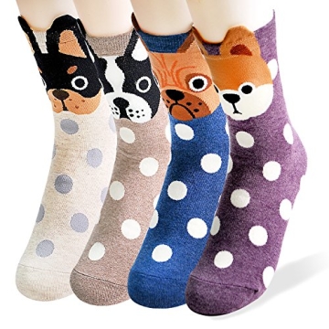 Womens Casual Socks - Cute Crazy Lovely Animal Cartoon Character Design. Good for Gift idea One Size fits, Cats, Dogs, Owls, Ducks, More ( My Pet )