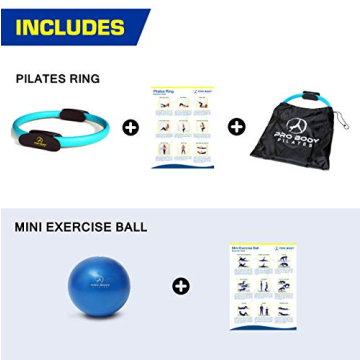 ProBody Pilates Ring and Mini Exercise Ball Bundle