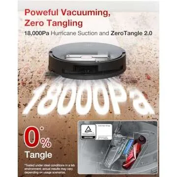 Yeedi S14 Plus Robot Vacuum and Mop, 18,000Pa Suction, OZMO Roller Mopping, ZeroTangle 2.0, TruEdge 3D Sensor, All-in-One Station with Auto Hot Water Washing & Self-Drying, Black
