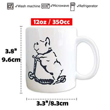 Charming French Bulldog Mug with Heart Balloon - 12oz